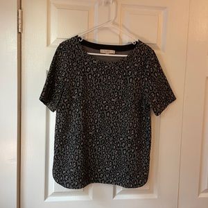 LOFT Short Sleeved Sweater - Leopard Print